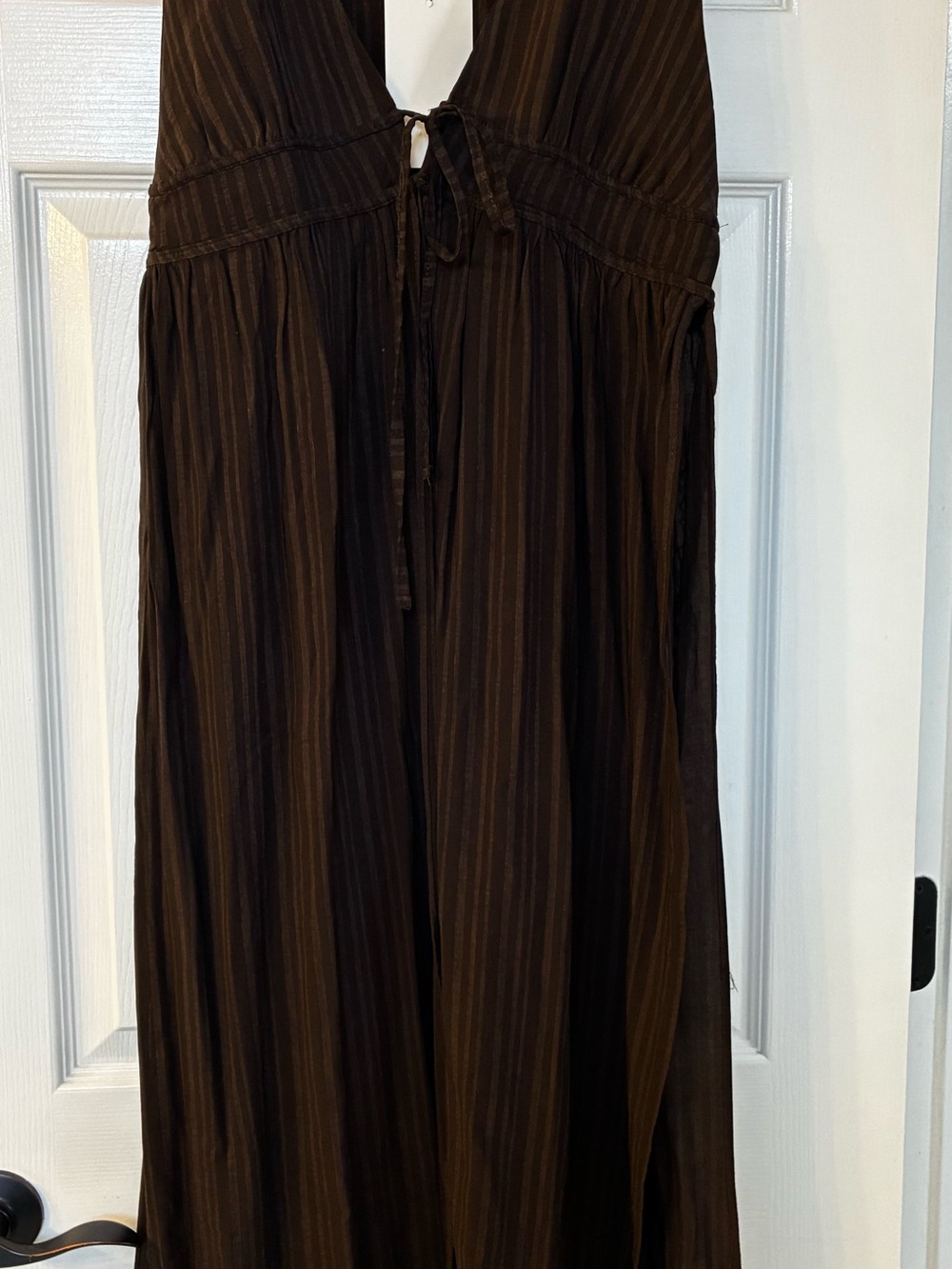 Zara Brown Striped Tunic Top